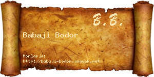 Babaji Bodor névjegykártya